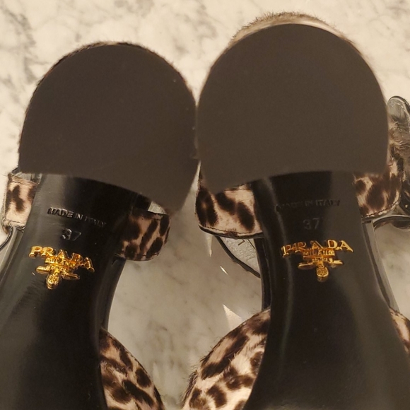 Prada leopard pony hair platforms sz 37 - Picture 6 of 9